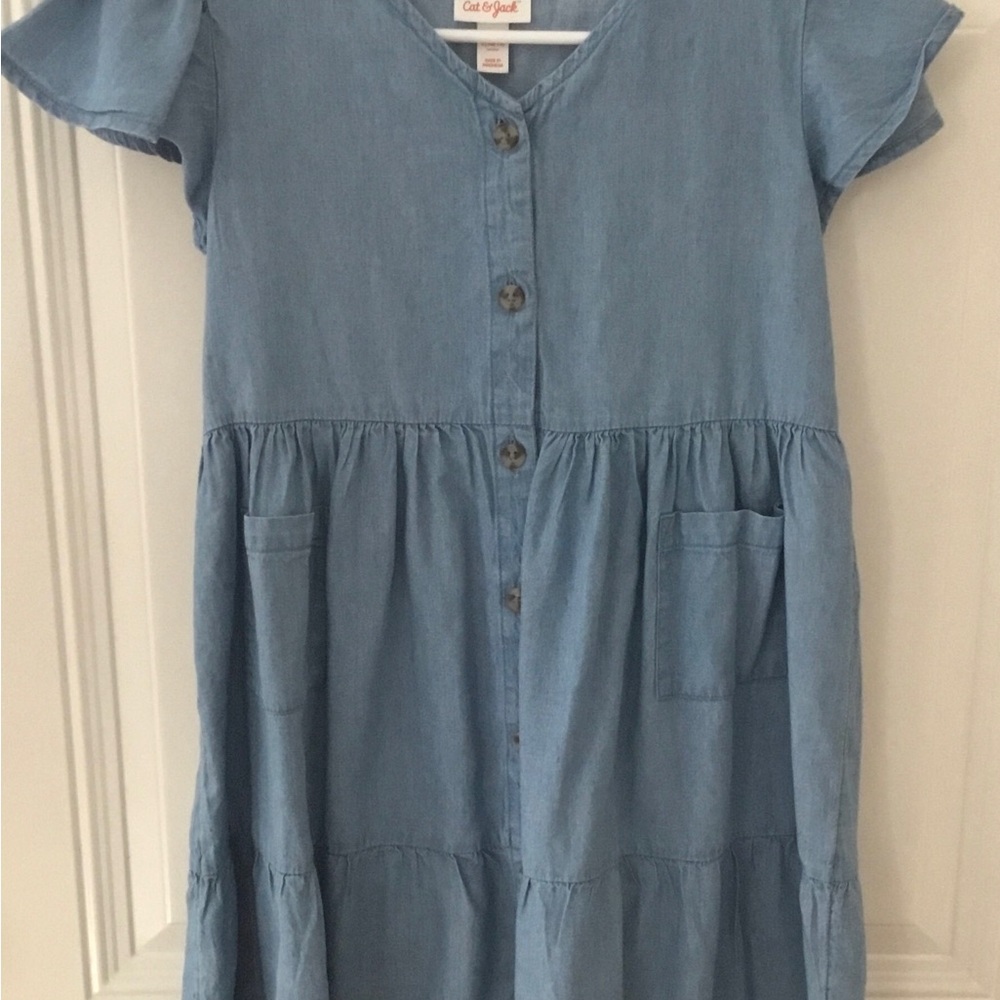 Cat & Jack Light Blue Casual Kids Dress